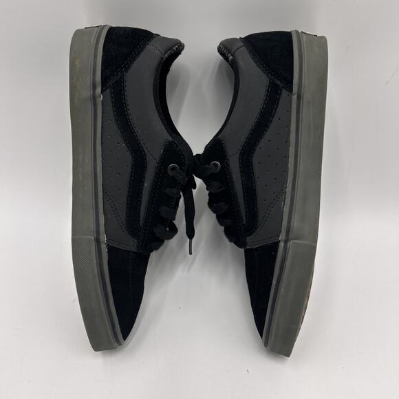 Vans Lindero Suede Leather Low Top Lace Up Sneakers Black Mens Size 9 GUM SOLE - Picture 7 of 10
